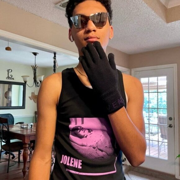 Givenchy Logo Cuff Wool Gloves black and purple - Picture 8 of 9